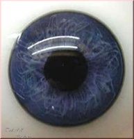 Baby Blue Half Round Designer Crystal Glass Eyes 18mm