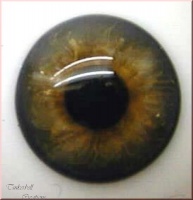 Topaz Blown Glass Eyes 18mm