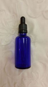 50ml  Thinners Dispensing Blue Glass Dropper Bottle