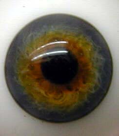 Blue Topaz Blown Glass Eyes 18mm