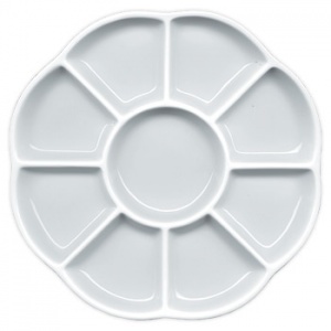 Large Petal Paint Palette 8'' 9 Well
