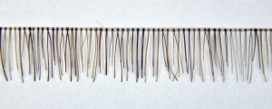 Medium Brown Human Hair Clear Thread Reborn  Baby Lashes Strip