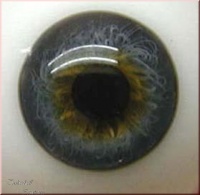 Dark Stormy Blue Blown Glass Eyes 18Mm