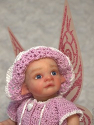 SAGE BABY ELF WITH GLASS EYES AND BODY